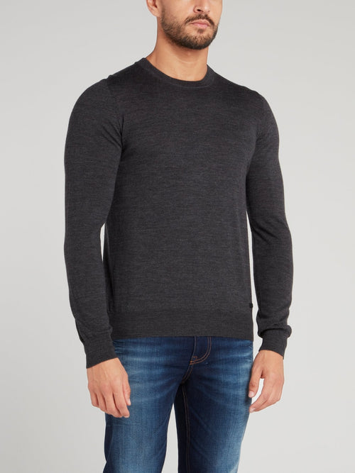 Grey Rear Stripe Sweater