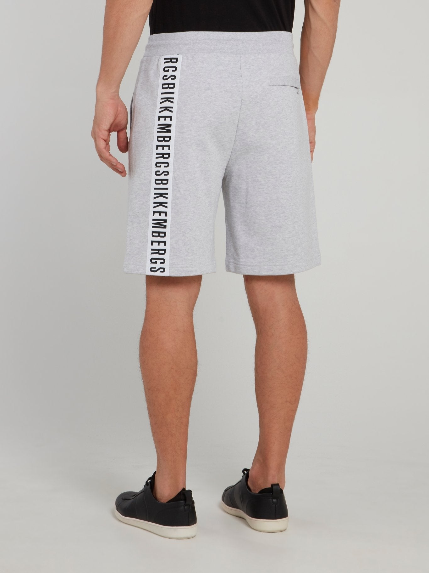 Grey Logo Tape Sweat Shorts