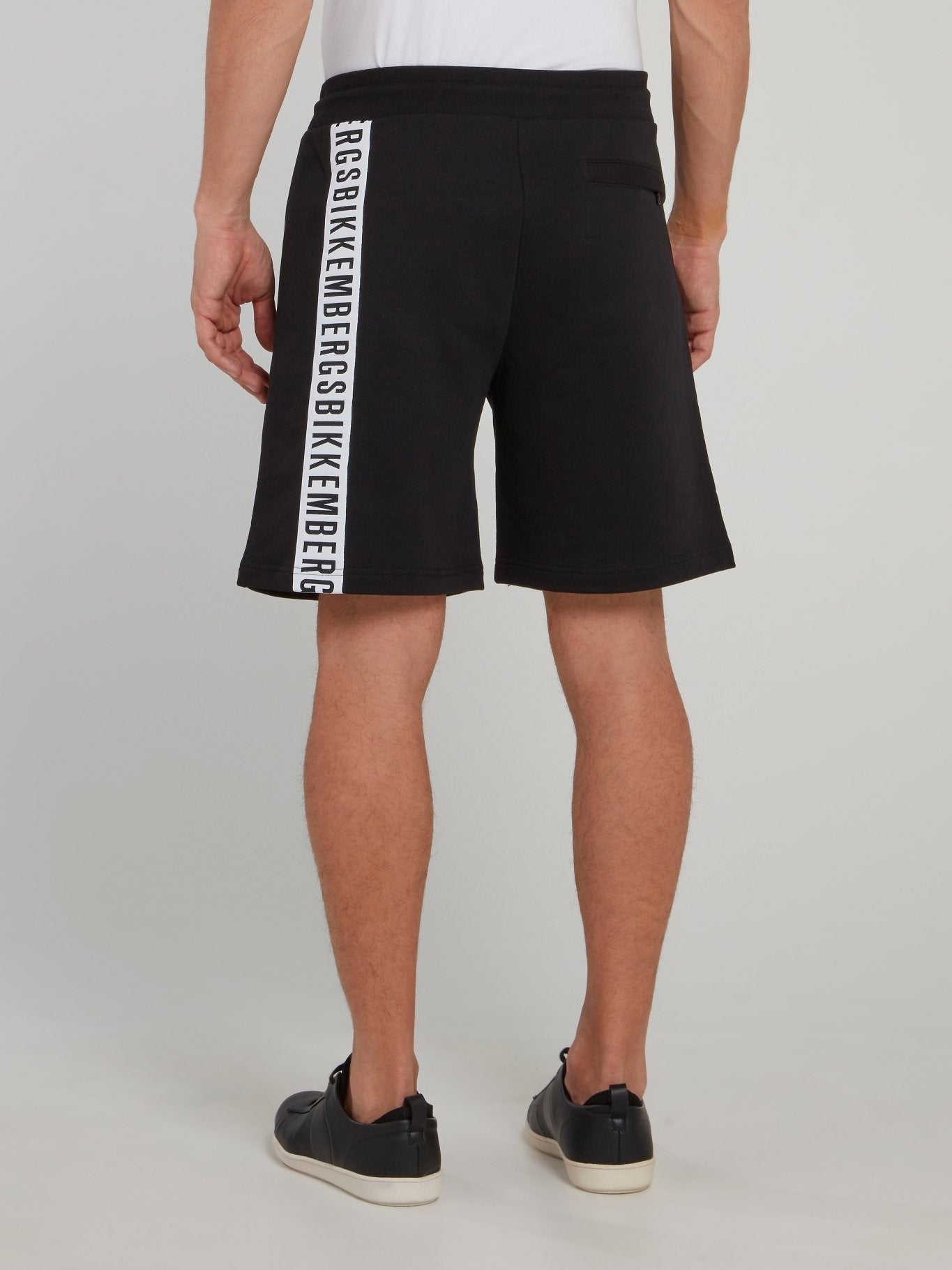 Black Logo Tape Sweat Shorts