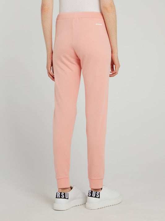 Pink Drawstring Fleece Sweatpants