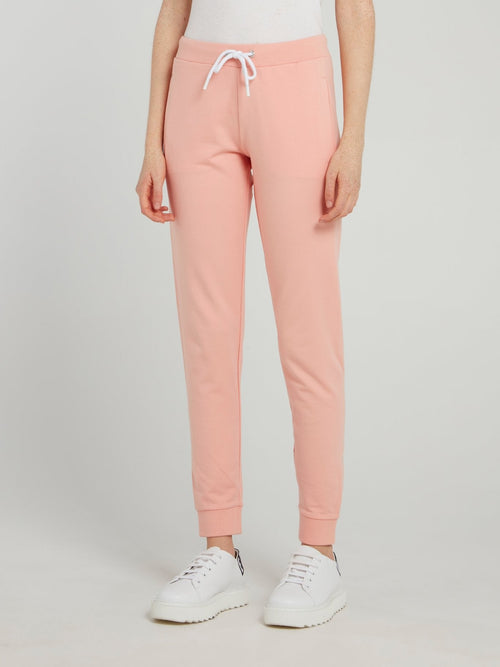 Pink Drawstring Fleece Sweatpants