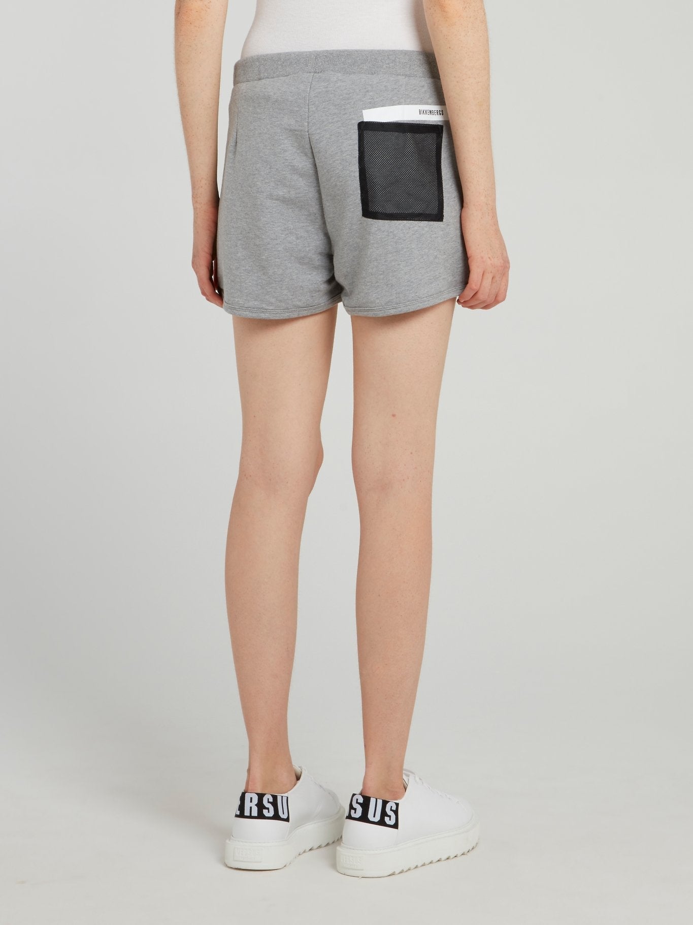 Grey Mesh Pocket Active Shorts