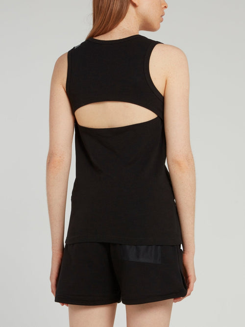 Black Cut Out Tank Top