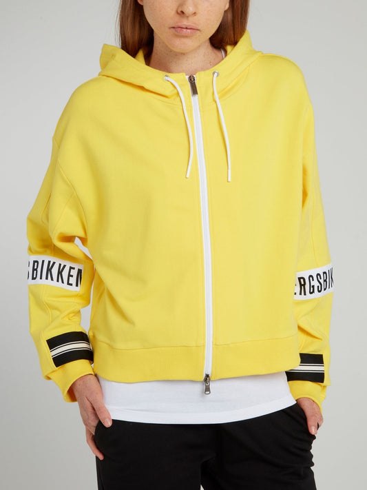 Yellow Logo Sleeve Sweat Jacket