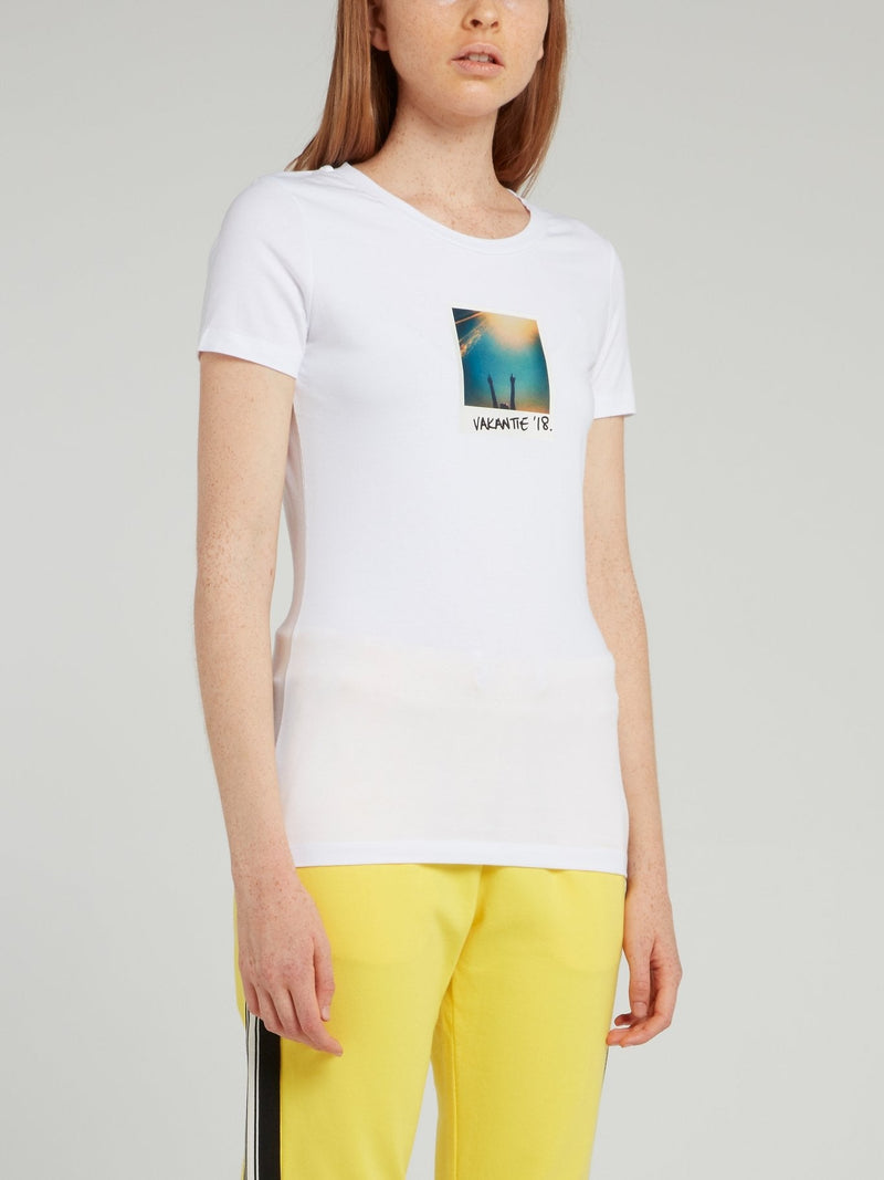 White Polaroid Print T-Shirt