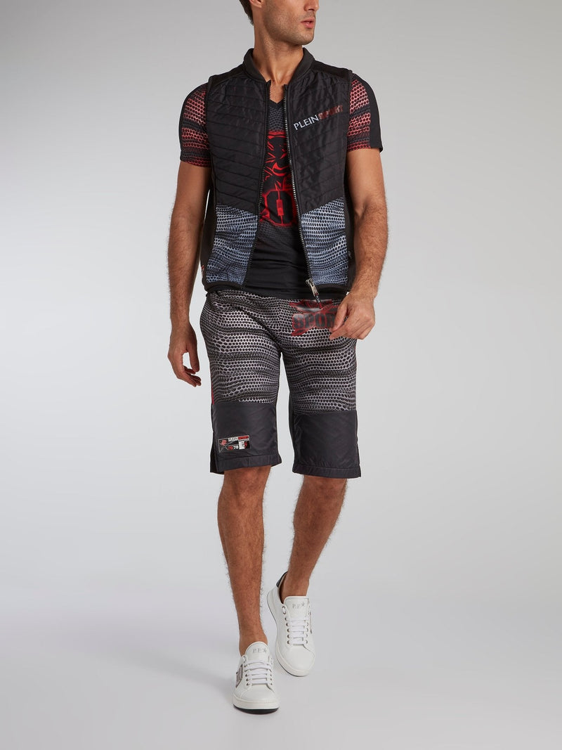 Drawstring Printed Active Shorts