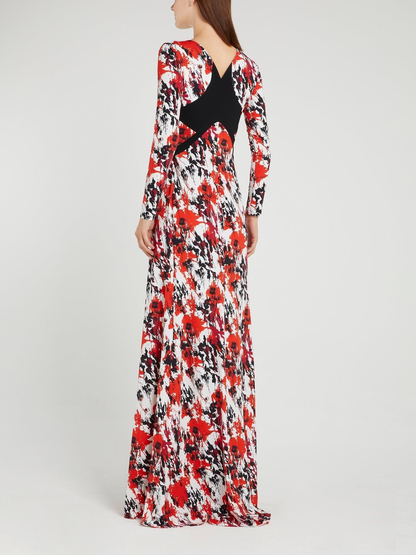 Floral Splatter Circle Maxi Dress