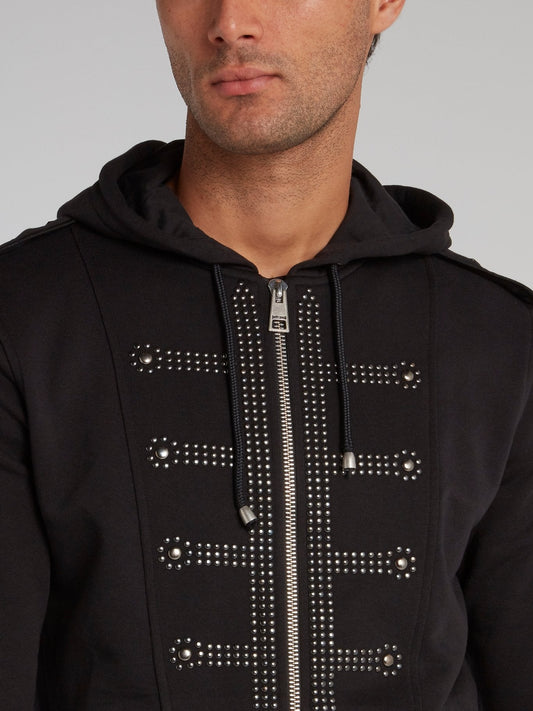 Black Studded Bib Jacket