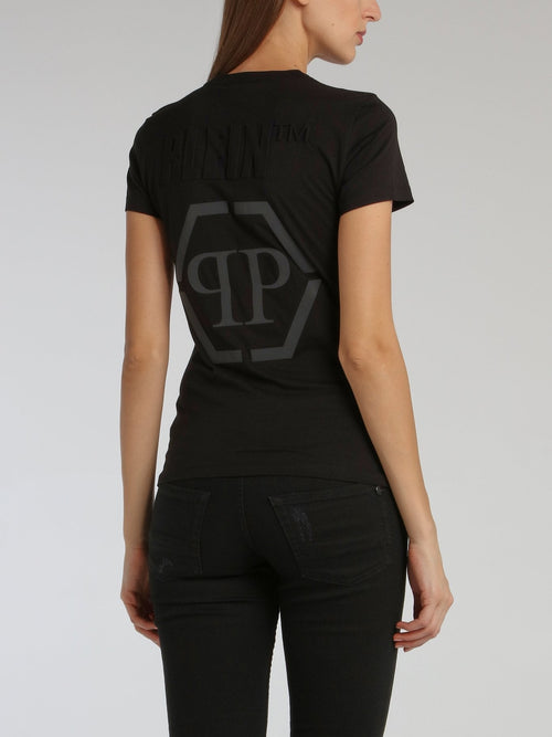 Black Monogram Skull T-Shirt