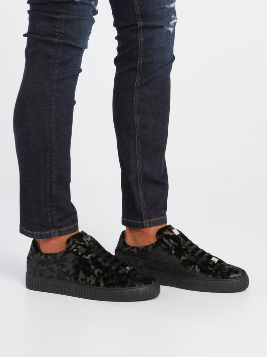 Black Camo Low Top Sneakers