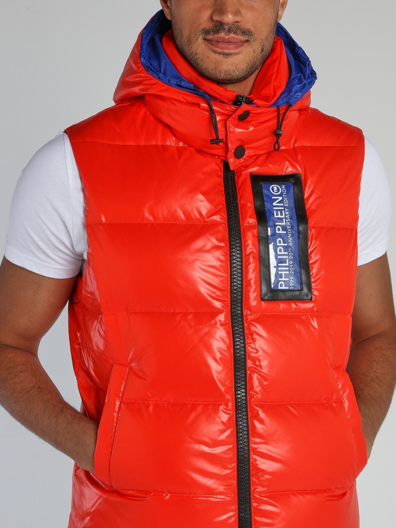 Orange Logo Puffer Vest