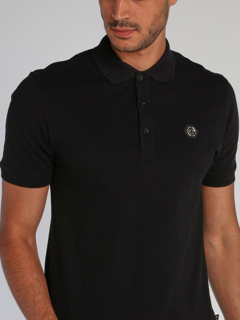 Black Stars and Skull Polo Shirt