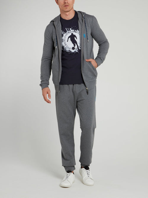 Grey Knitted Fleece Pants