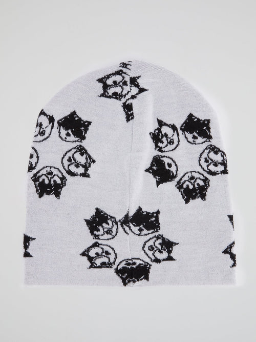 Felix the Cat White Beanie Hat