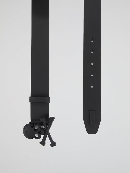 Black Skull Buckle Belt