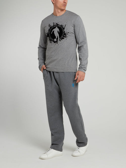 Grey Sport Icon Fleece Pants