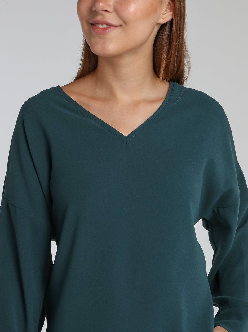 Lido Teal Long Sleeve Top