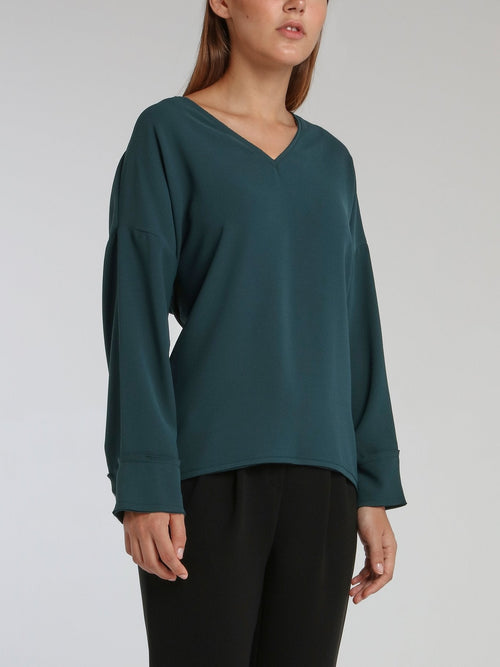 Lido Teal Long Sleeve Top