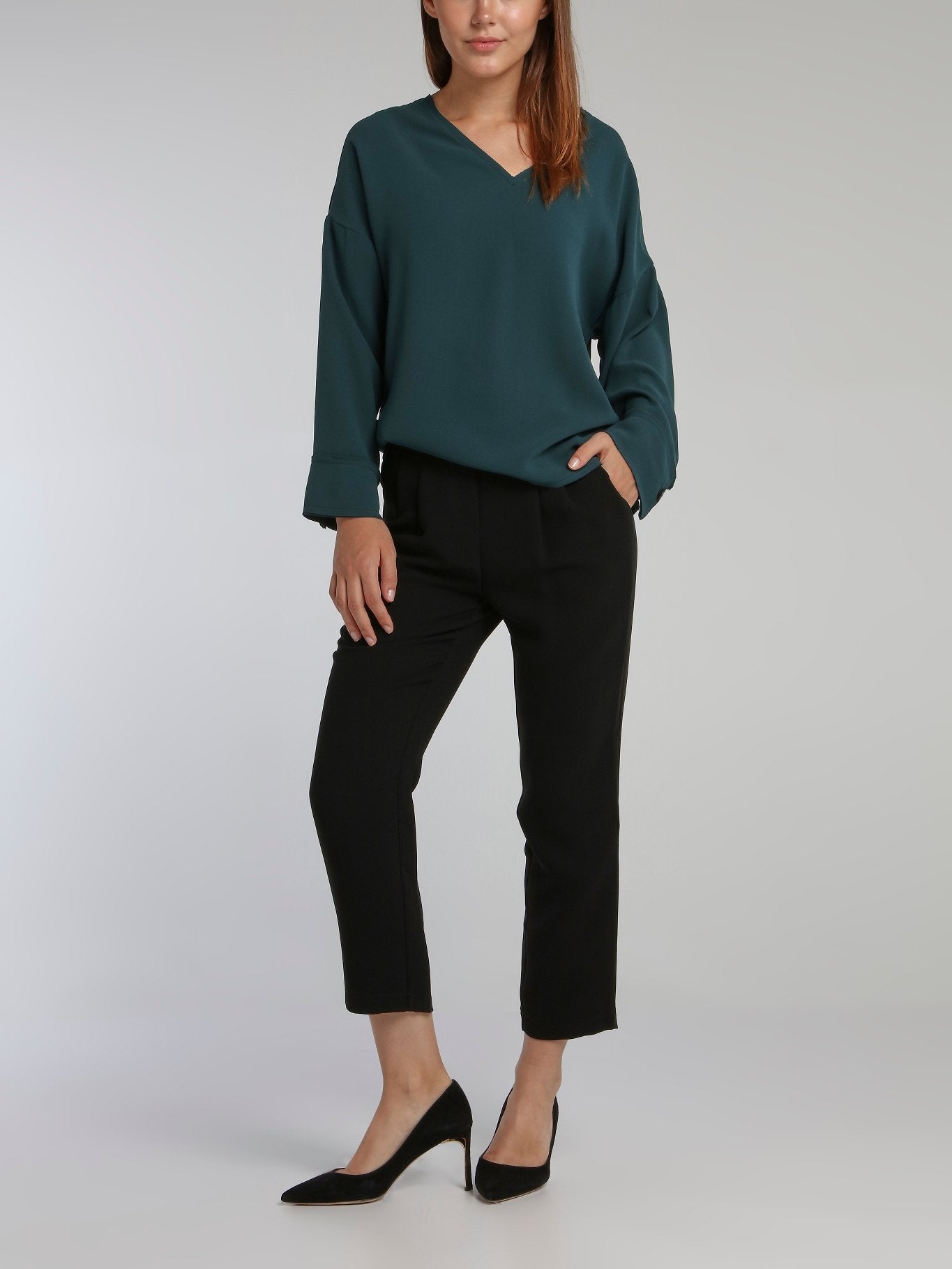 Lido Teal Long Sleeve Top