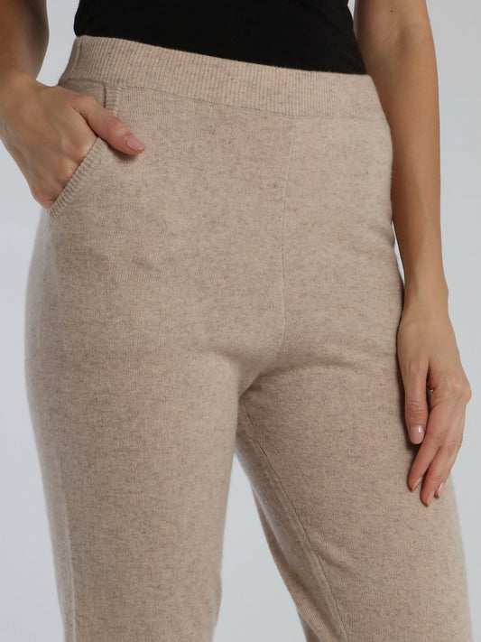 Jimi Beige Waistband Knitted Track Pants