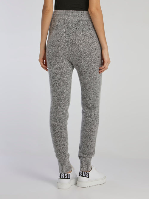 Paolo Grey Cable Knit Track Pants