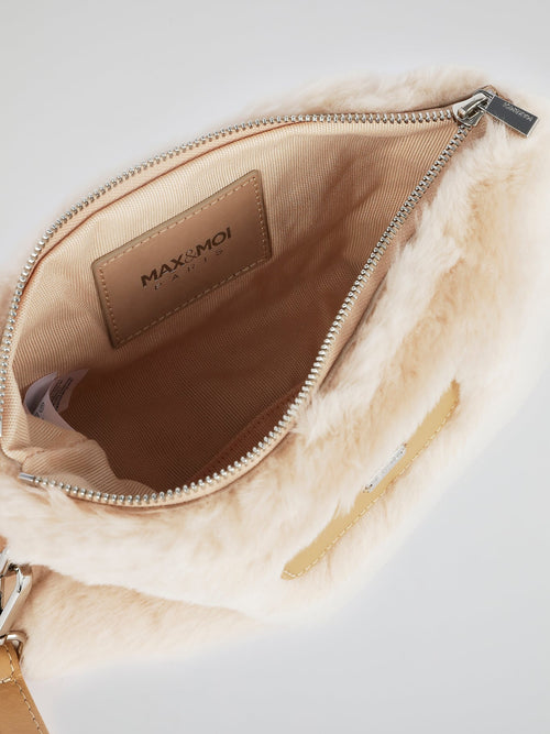 Beige Wool Skin Pouch