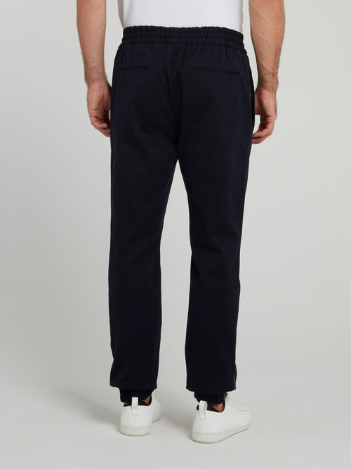 Navy Drawstring Cotton Pants