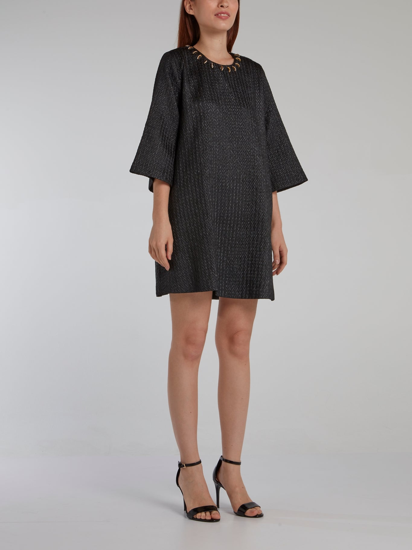 Black Cloqué Tent Dress