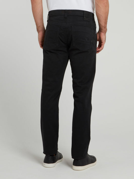 Black Straight Fit Trousers