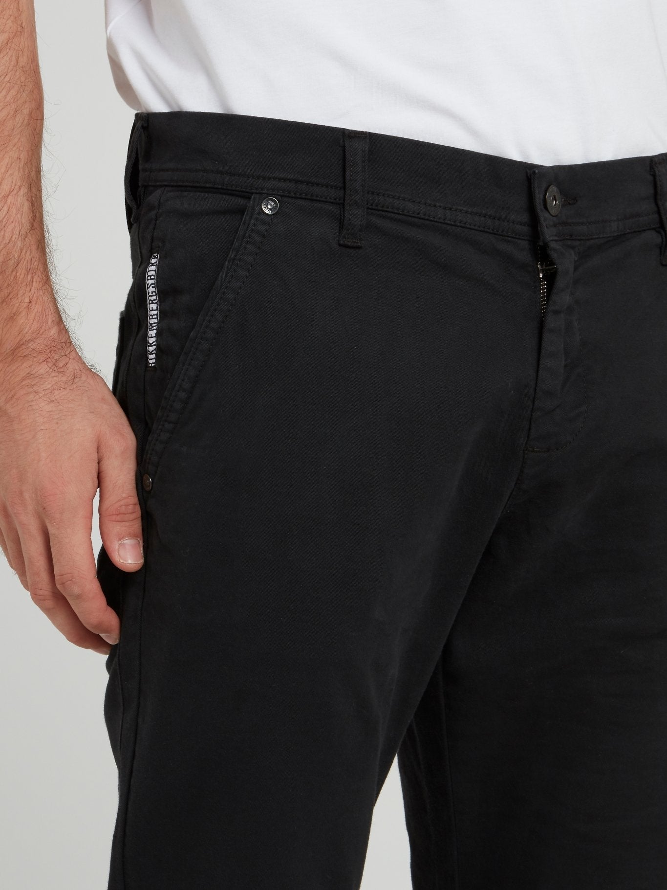 Black Straight Fit Trousers