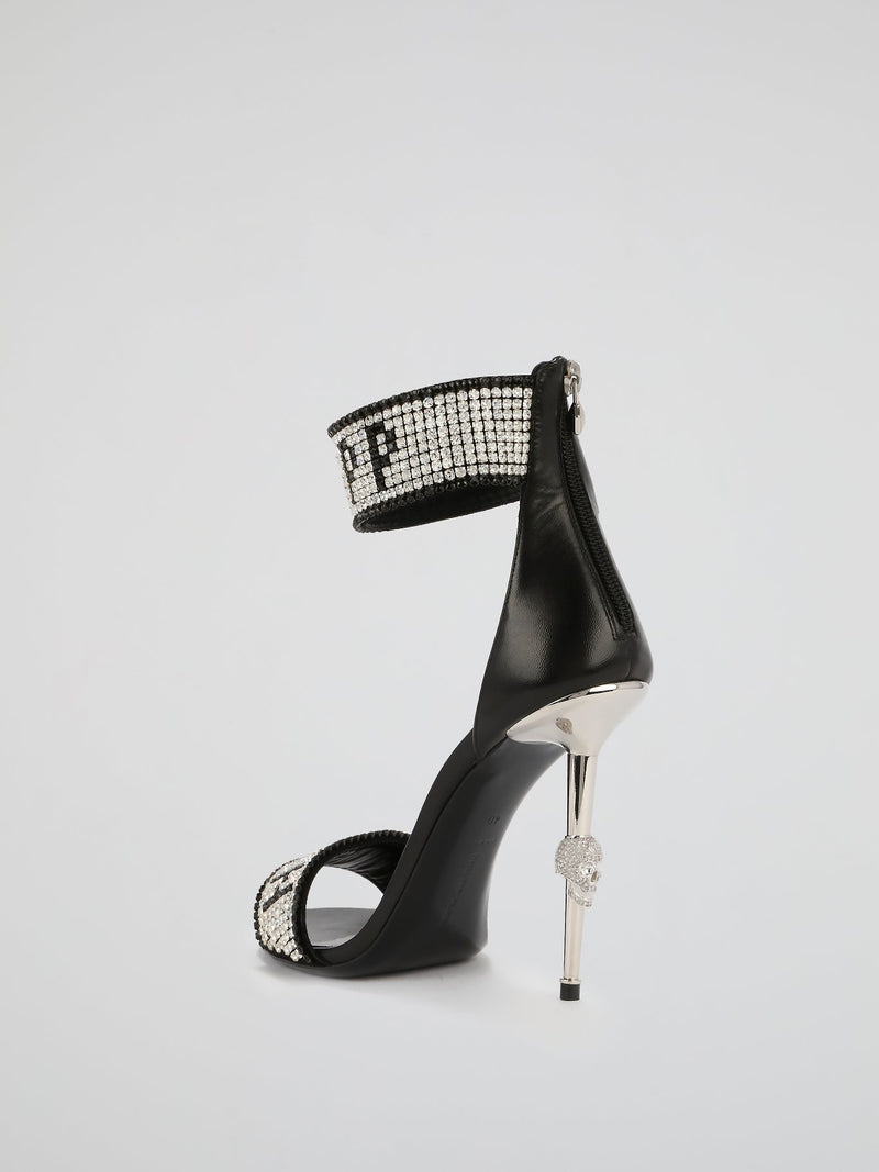 Crystal Plein High-Heel Sandals