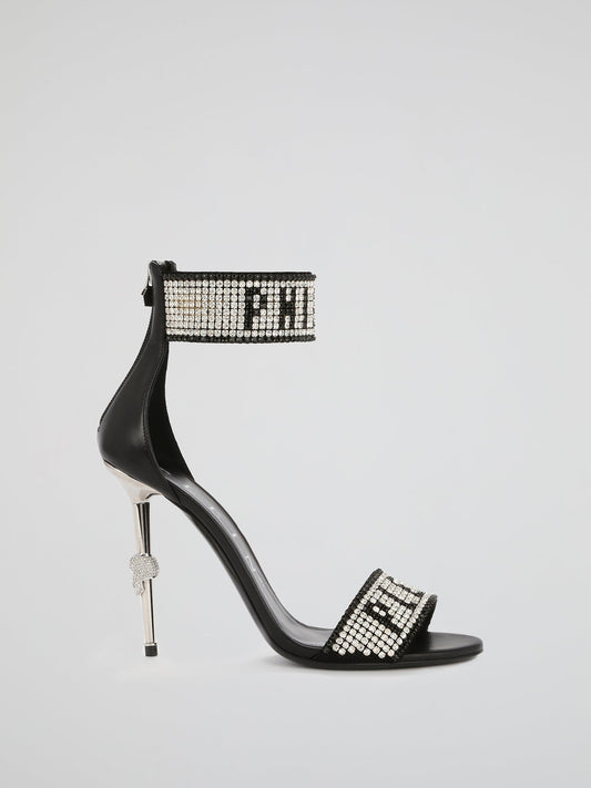 Crystal Plein High-Heel Sandals