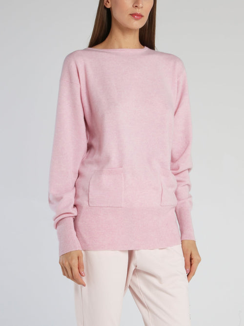 Kelly Pink Ribbed Trim Top