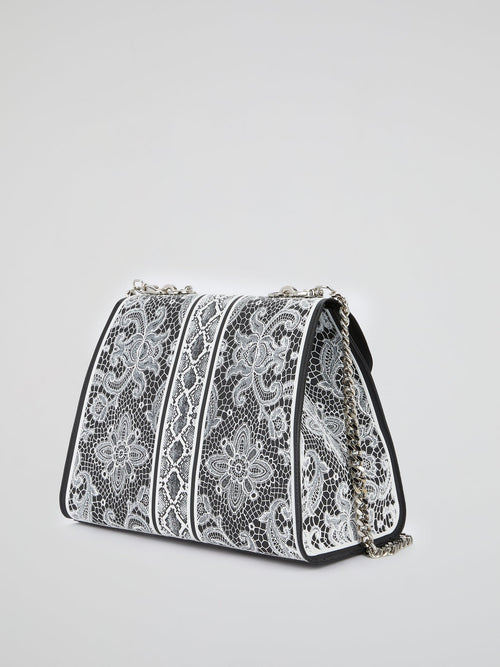 White Adamantia Lace Shoulder Bag