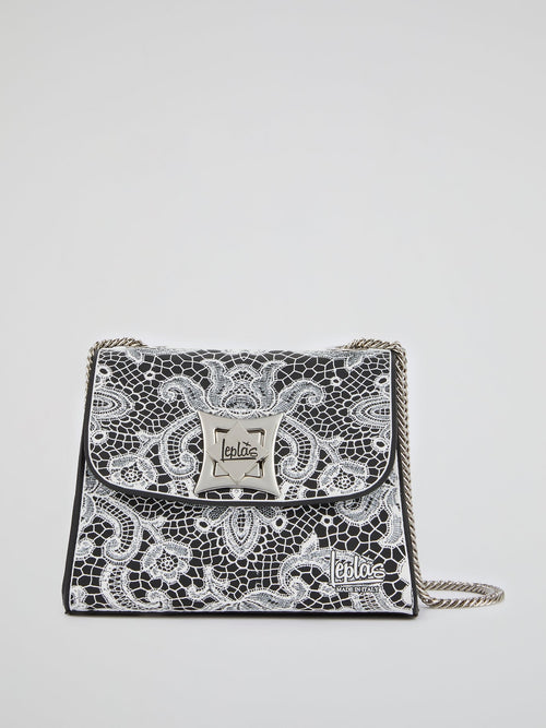 White Mignon Lace Shoulder Bag