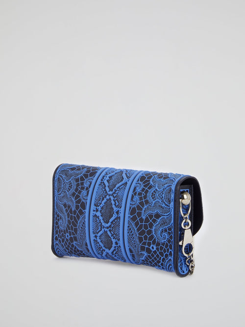 Blue Iris Lace Shoulder Bag