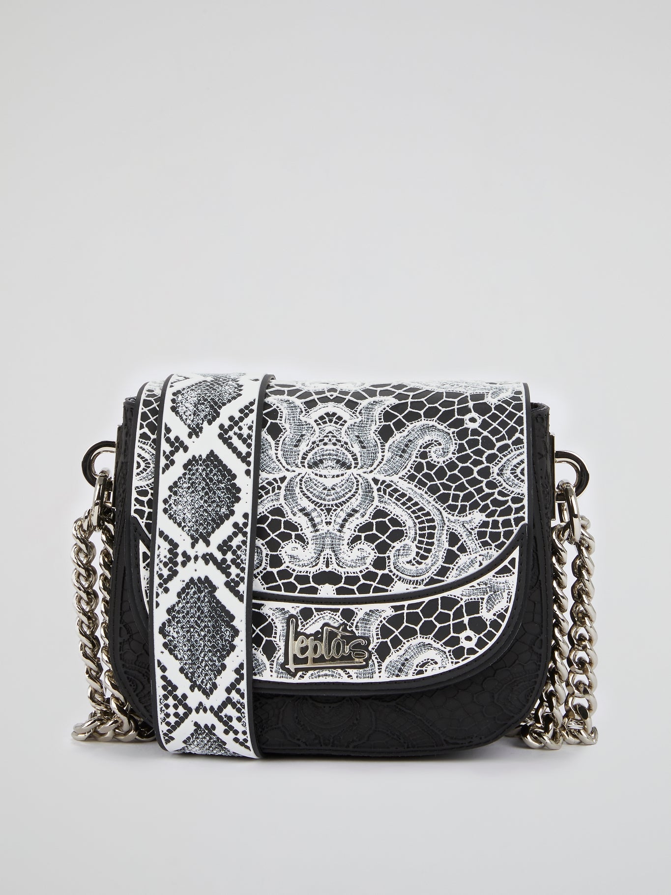 White Mini Dafne Lace Shoulder Bag