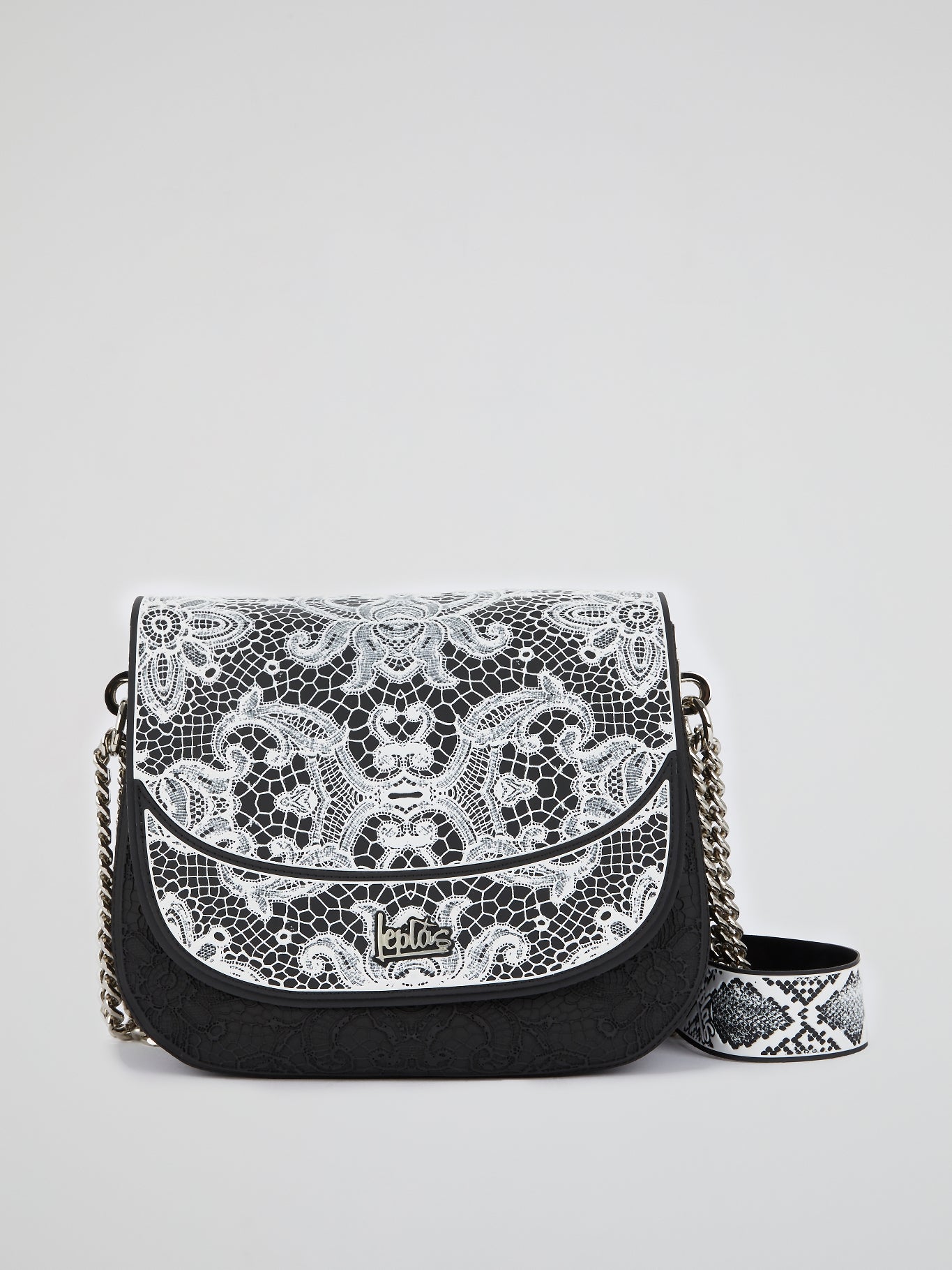 White Big Dafne Lace Shoulder Bag