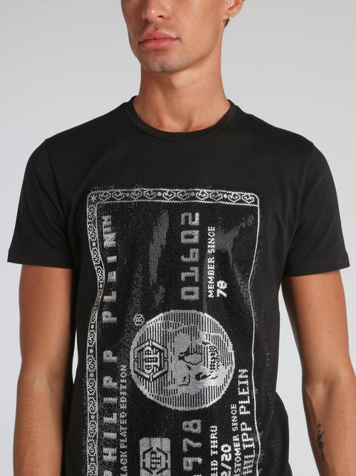 Black Studded Credit Card T-Shirt