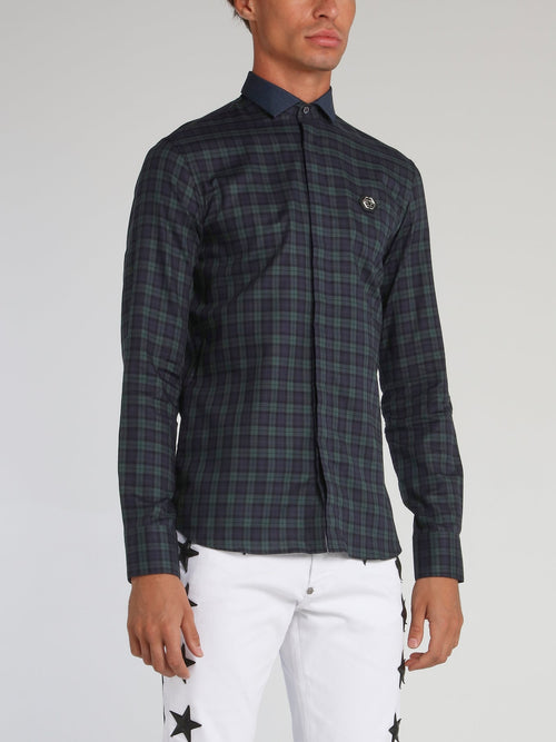 Tartan Navy Check Long Sleeve Shirt