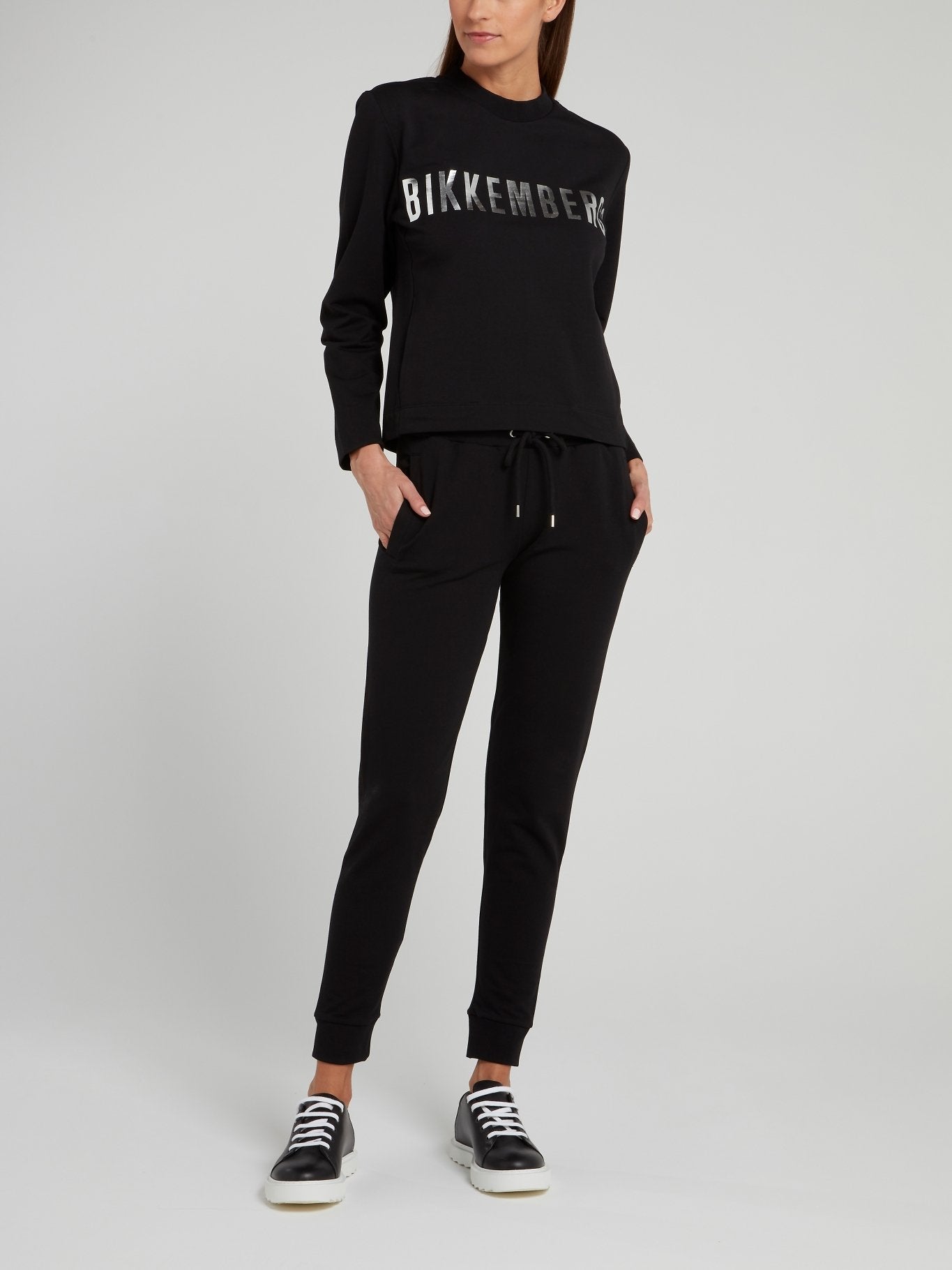 Black Foil Print Logo Sweatshirt