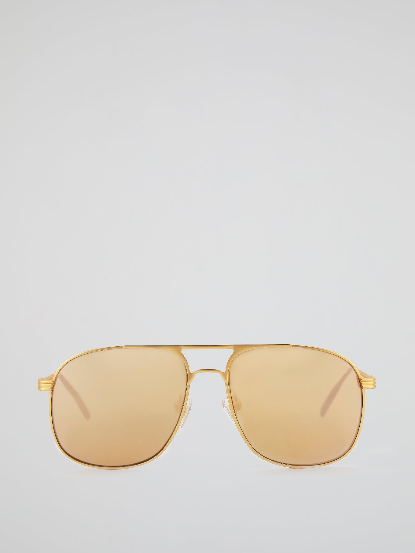 Brown Snatch Matte Aviator Sunglasses