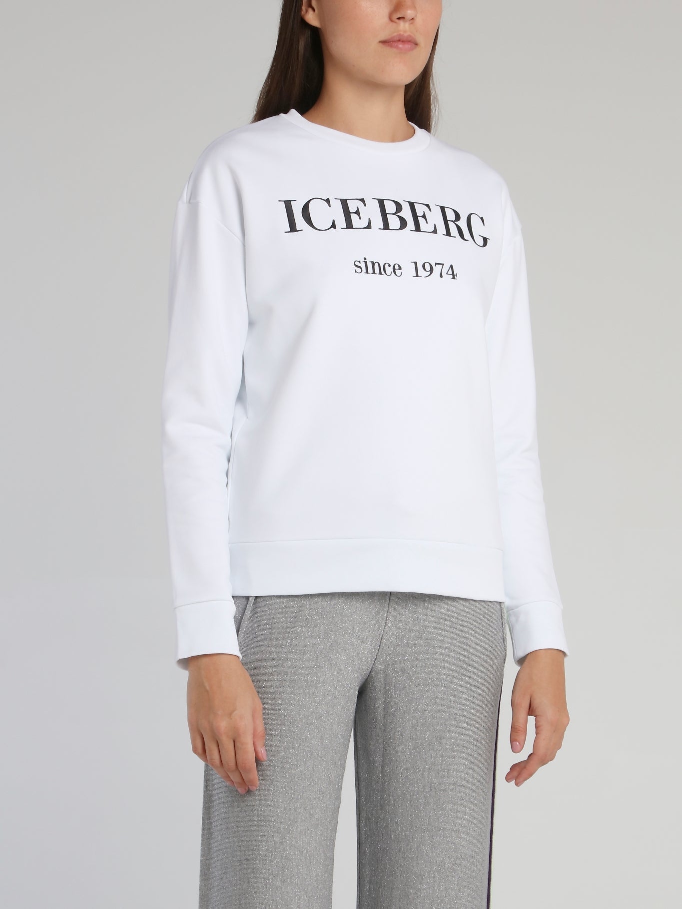 White Classic Embroidered Logo Sweatshirt