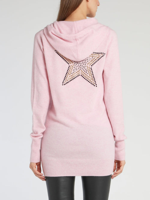 Megan Pink Deep-V Sweat Top