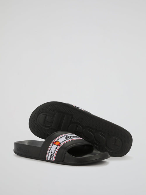 Filippo Black Logo Tape Slides