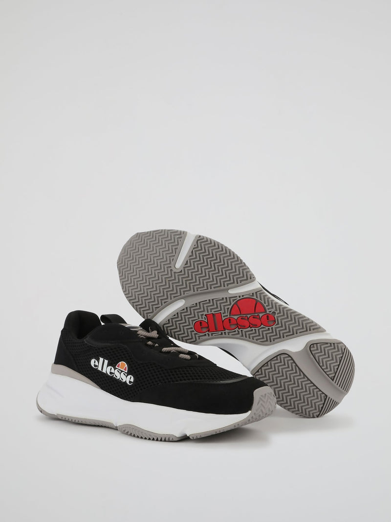 Massello Black Mesh Trainers