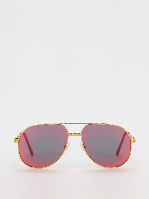 Multi-Flash Lens Aviator Sunglasses