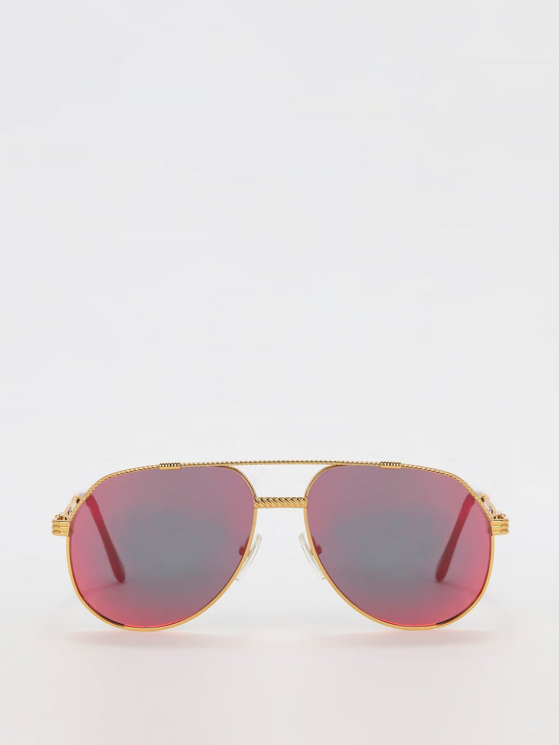 Multi-Flash Lens Aviator Sunglasses