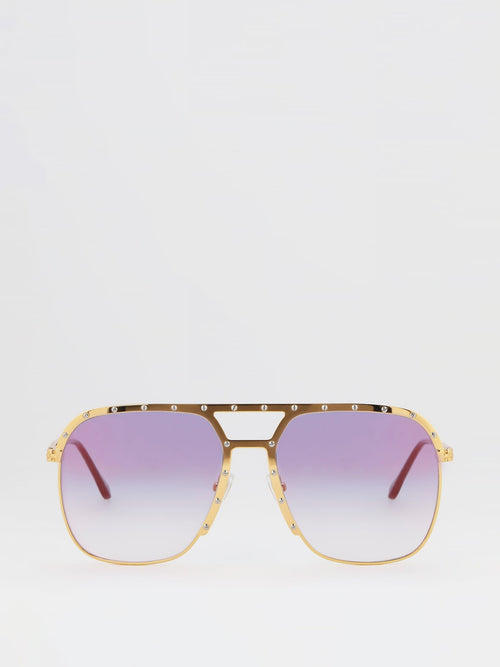 Multi-Flash Lens Oversized Sunglasses