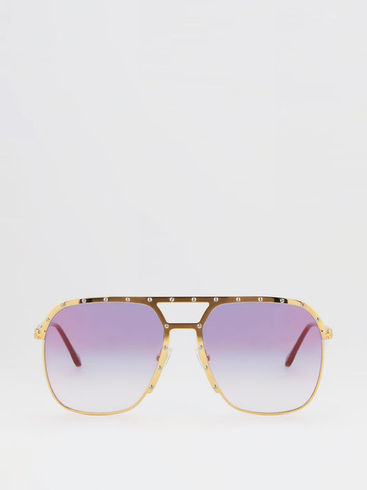 Multi-Flash Lens Oversized Sunglasses